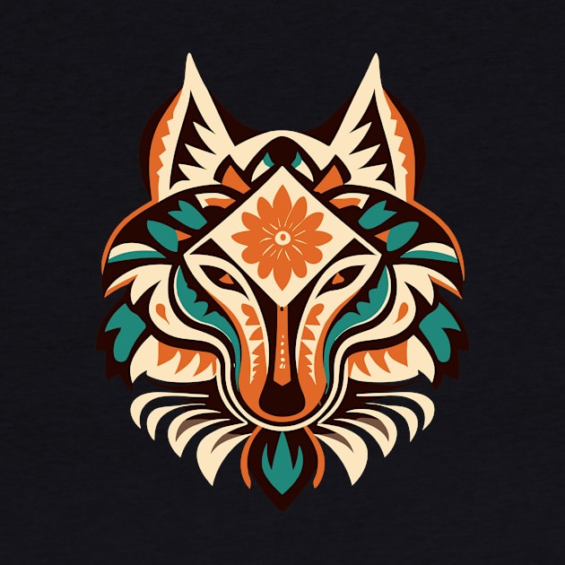 Wolf Mexican Tribal by ravensart